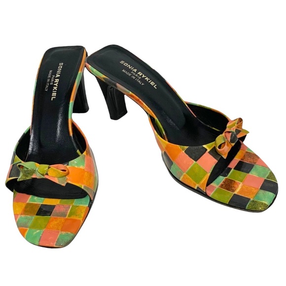 Sonia Rykiel Paris Patent Leather High Heel Sandals - Picture 2 of 14